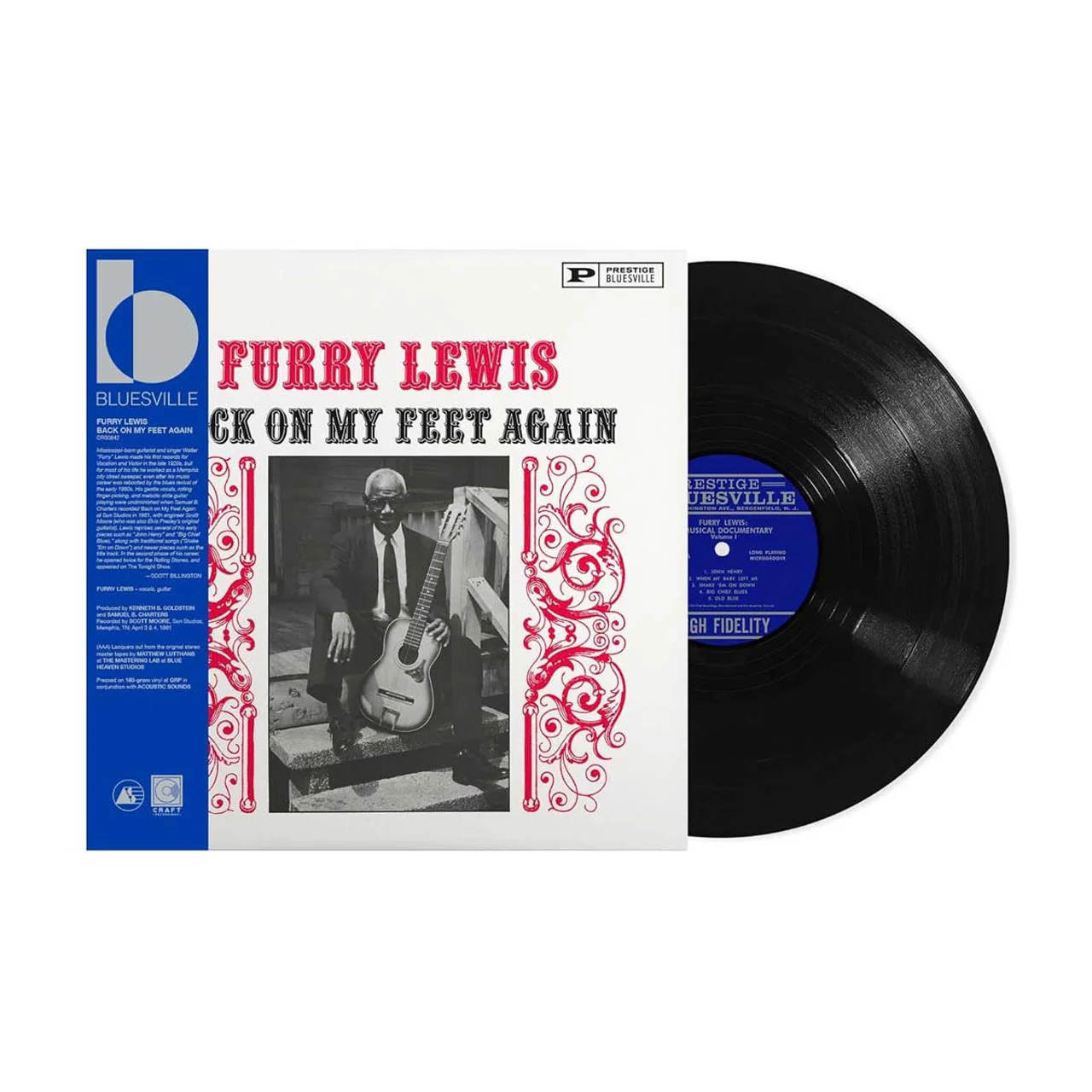 Furry Lewis - Back On My Feet Again (Bluesville: Original Blues Classics LP) - Image 3