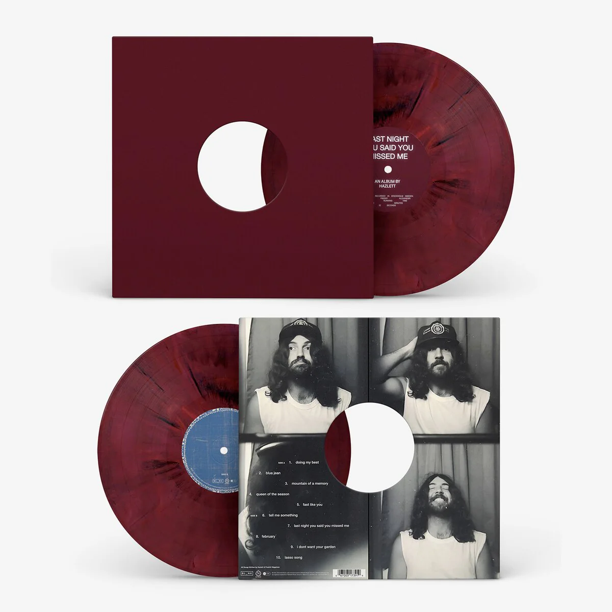 Hazlett - Last Night You Said You Missed Me (Dark Red Marbled Vinyl LP) - Image 2