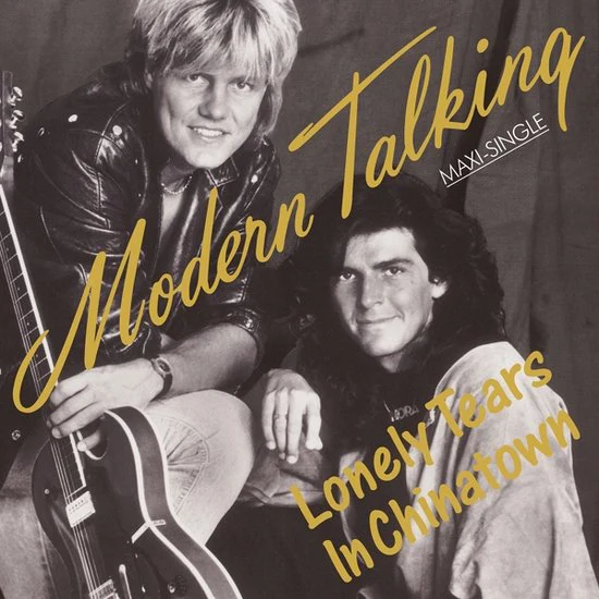 Modern Talking - Lonely Tears In Chinatown (Yellow & Orange Marbled 12") - Image 2
