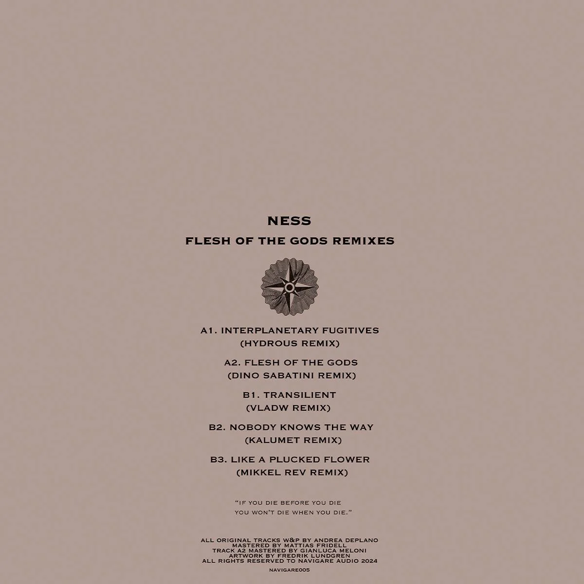 Ness - Flesh Of The Gods Remixes (Gold Vinyl 12") - Image 2