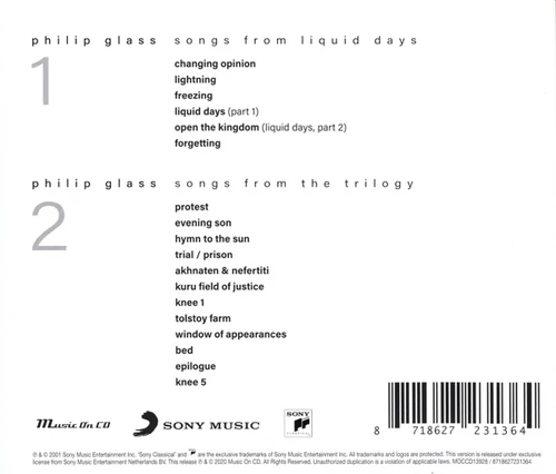 Philip Glass - Songs From Liquid Days