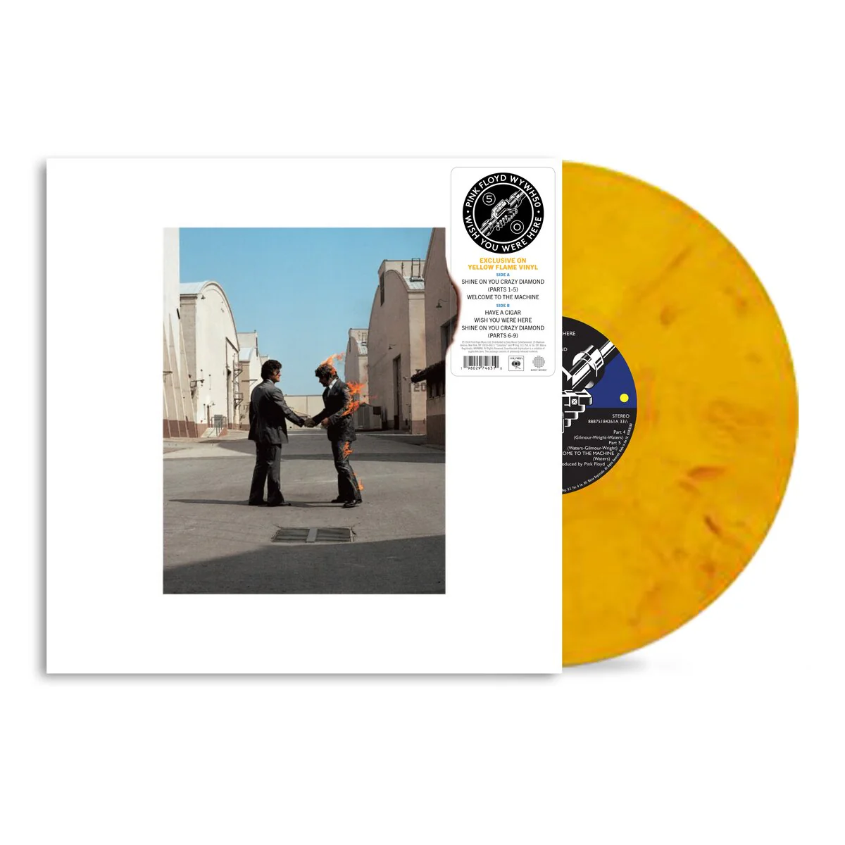 Pink Floyd - Wish You Were Here (50th Anniversary Edition) (Yellow Flame Vinyl LP) - Image 2