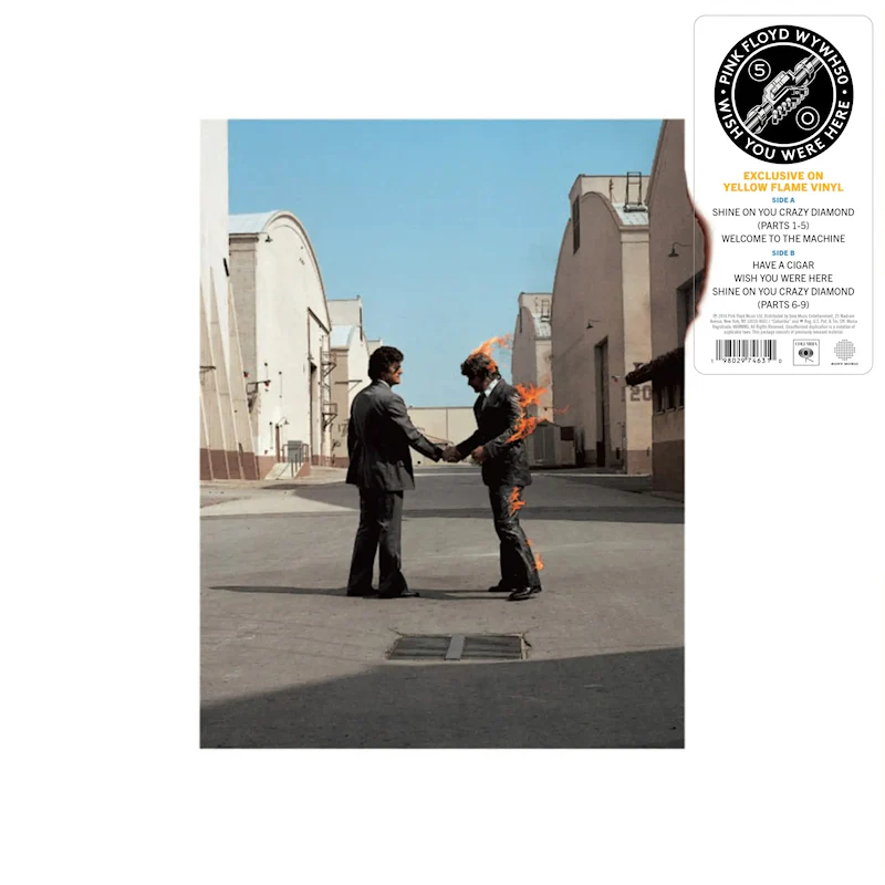 Pink Floyd - Wish You Were Here (50th Anniversary Edition) (Yellow Flame Vinyl LP) - Image 3