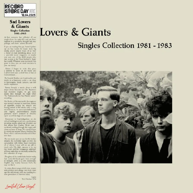 Sad Lovers and Giants - Singles Collection 81-83 (LP)