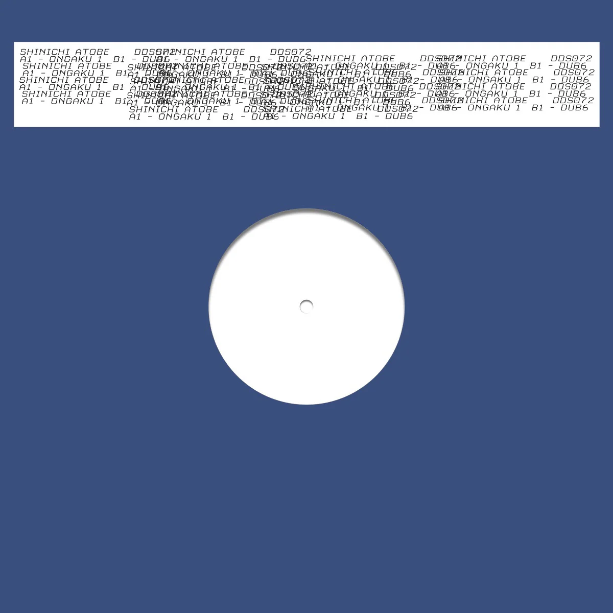 Shinichi Atobe - Ongaku 1 (Clear Coloured 12")