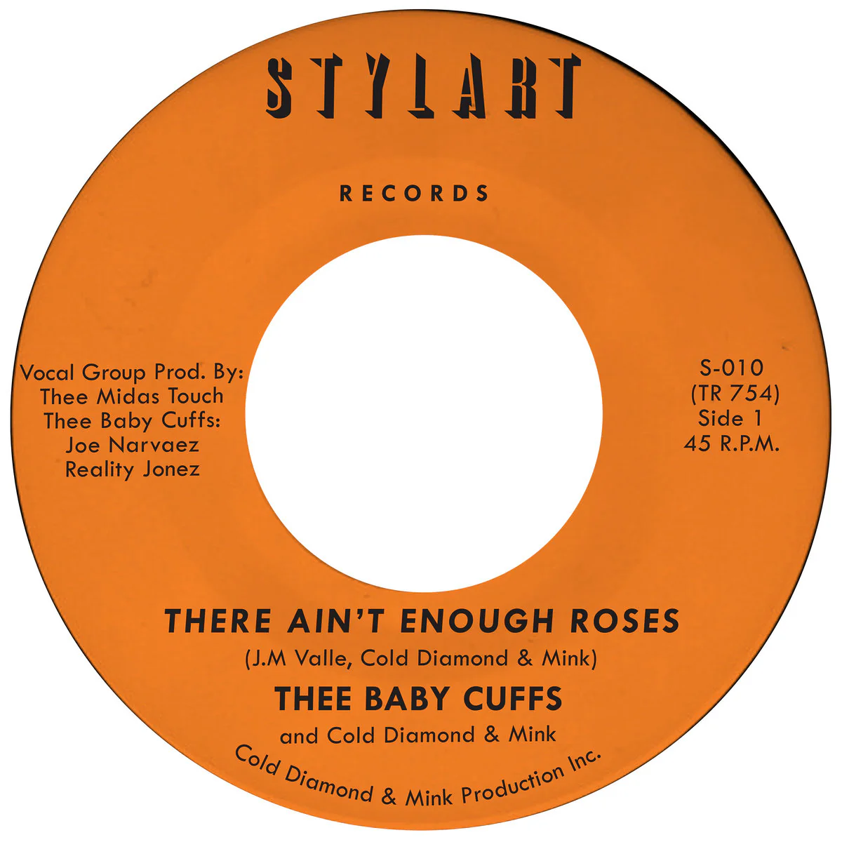 Thee Baby Cuffs & Cold Diamond & Mink - There Ain't Enough Roses (Transparent Orange Vinyl 7") - Image 2