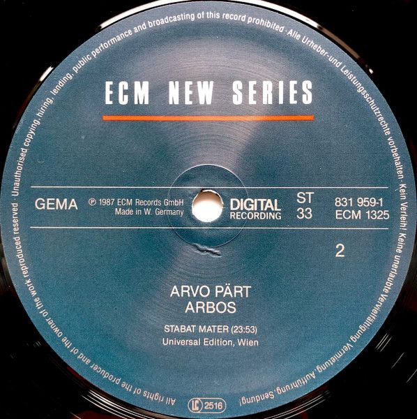 USED - Arvo Pärt - Arbos - Image 4