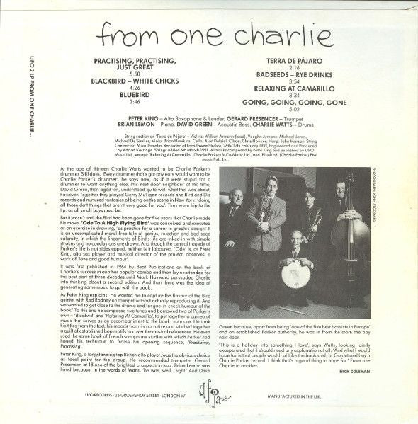 USED - Charlie Watts - From One Charlie - Image 3