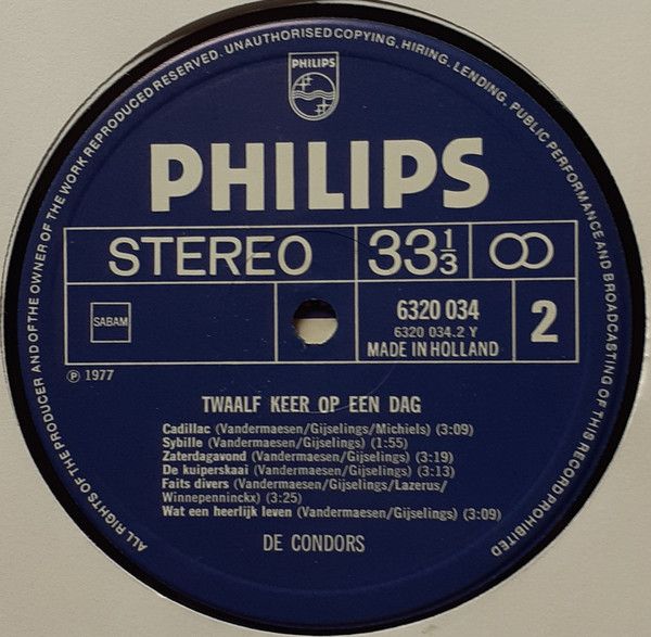 USED - De Condors - Twaalf Keer Op Een Dag - Image 4