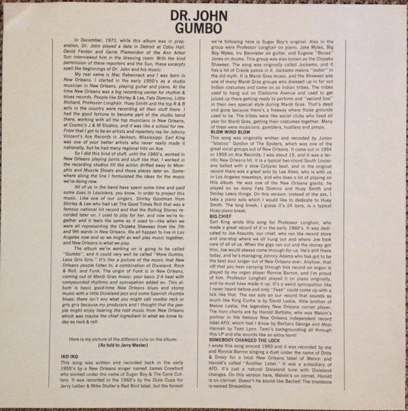 USED - Dr. John - Dr. John's Gumbo - Image 4