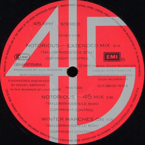 USED - Duran Duran - Notorious - Image 4
