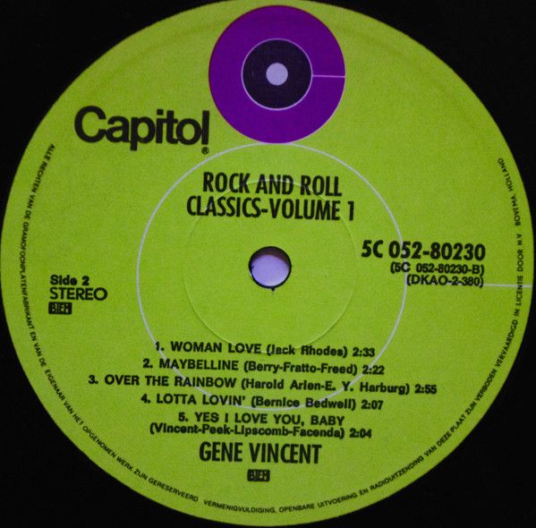 USED - Gene Vincent - Rock And Roll Classics Vol.1 - Image 4