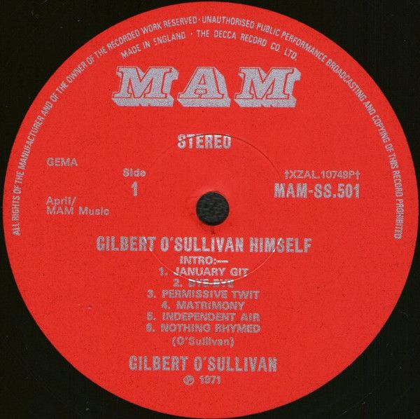 USED - Gilbert O'Sullivan - Himself - Image 6
