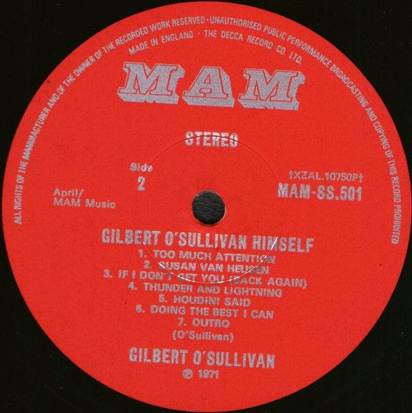 USED - Gilbert O'Sullivan - Himself - Image 7