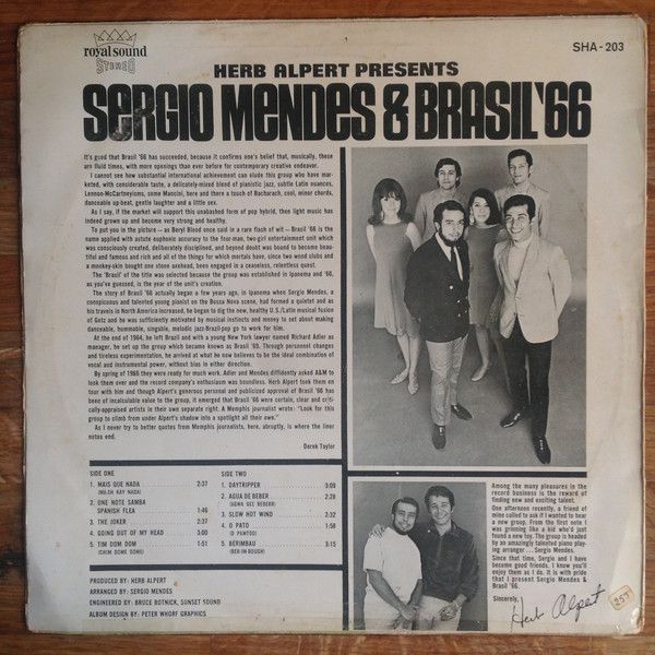 USED - Herb Alpert - Herb Alpert Presents Sergio Mendes & Brasil '66 - Image 2