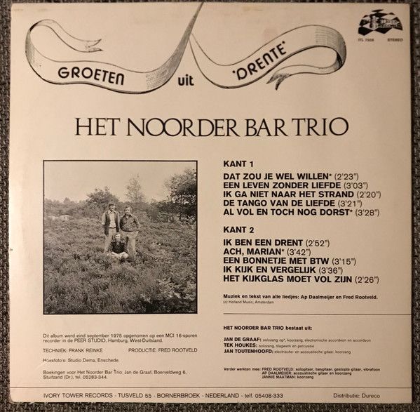 USED - Het Noorder Bar Trio - Groeten Uit Drenthe - Image 2