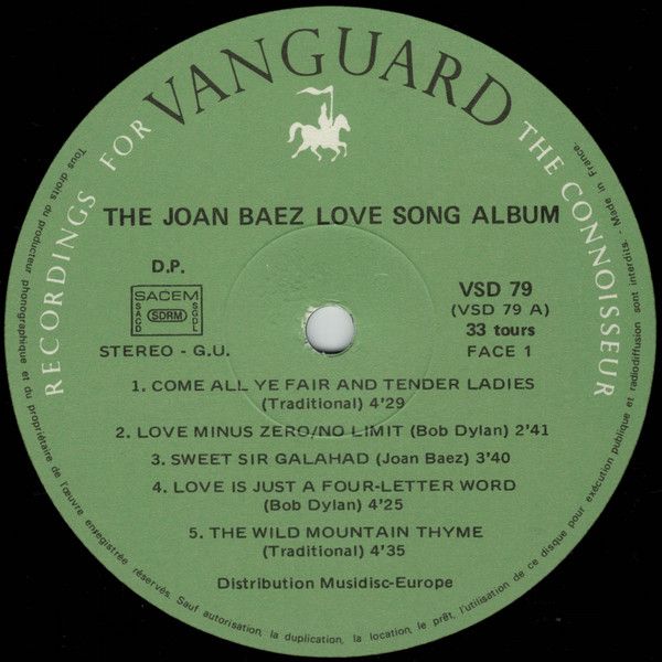 USED - Joan Baez - The Joan Baez Lovesong Album - Image 3