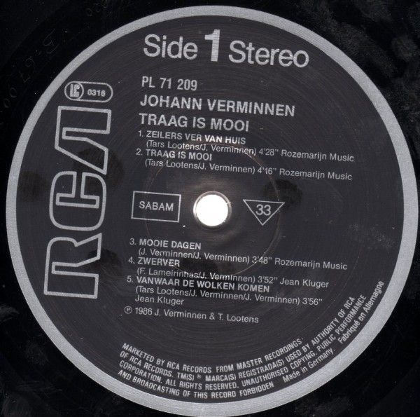 USED - Johan Verminnen - Traag Is Mooi - Image 3
