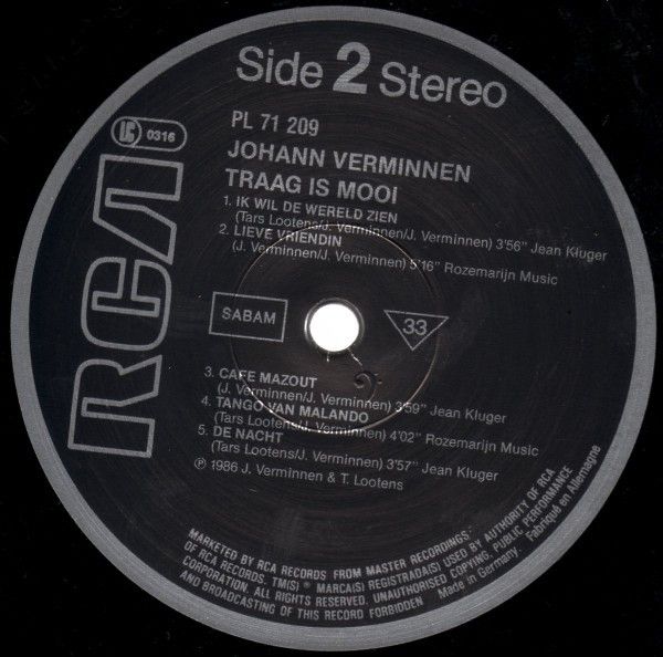 USED - Johan Verminnen - Traag Is Mooi - Image 4