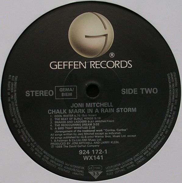 USED - Joni Mitchell - Chalk Mark In A Rain Storm - Image 4