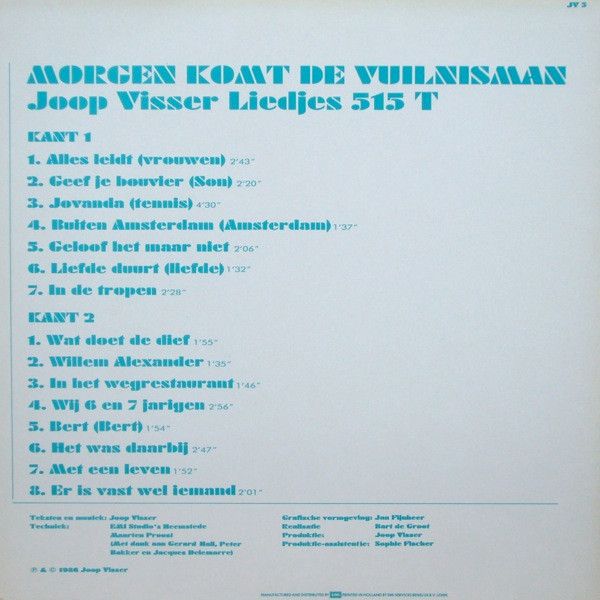 USED - Joop Visser (2) - Morgen Komt De Vuilnisman - Image 2
