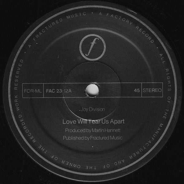 USED - Joy Division - Love Will Tear Us Apart - Image 3