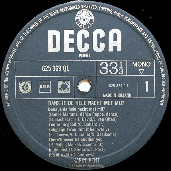 USED - Karin Kent - Dans Je De Hele Nacht Met Mij - Image 3