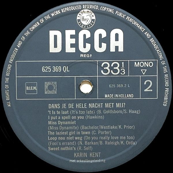 USED - Karin Kent - Dans Je De Hele Nacht Met Mij - Image 4