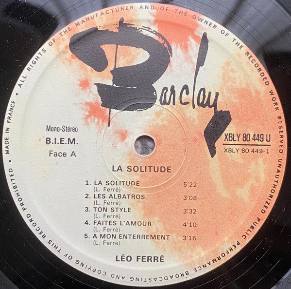 USED - Léo Ferré - La Solitude - Image 3