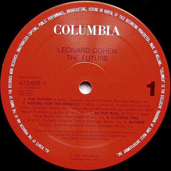 USED - Leonard Cohen - The Future - Image 3