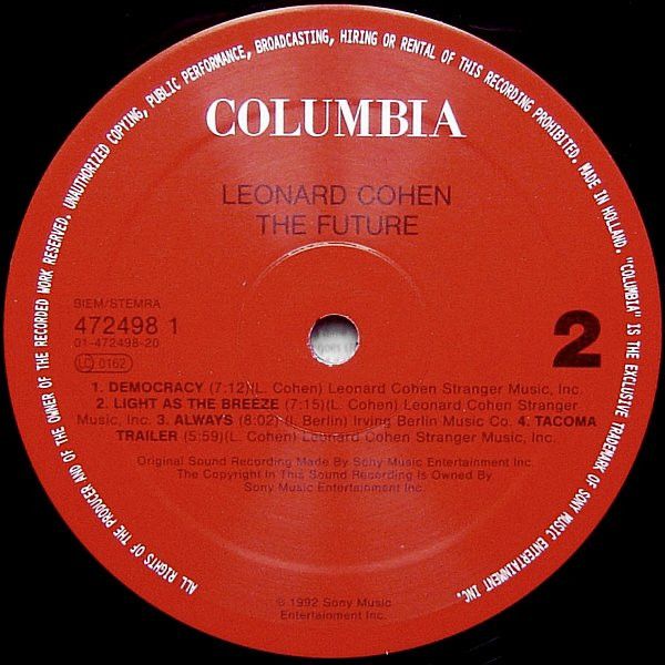 USED - Leonard Cohen - The Future - Image 4
