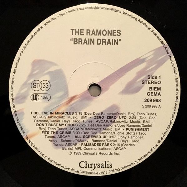 USED - Ramones - Brain Drain - Image 3