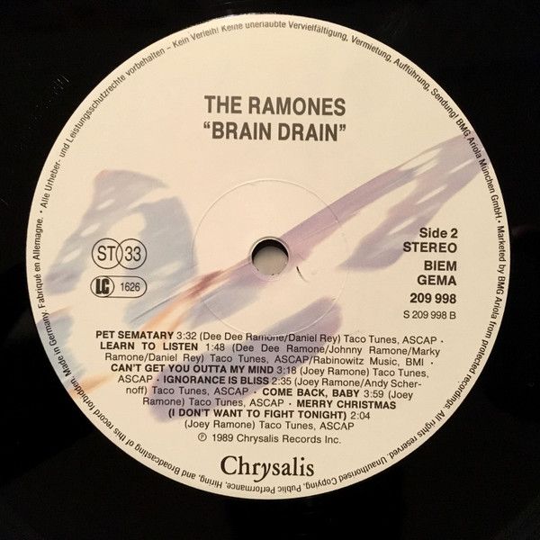 USED - Ramones - Brain Drain - Image 4