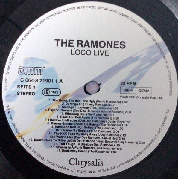USED - Ramones - Loco Live - Image 3