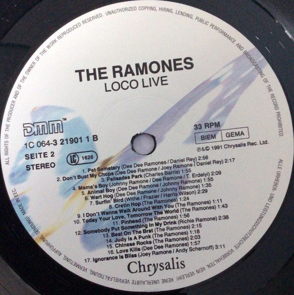 USED - Ramones - Loco Live - Image 4