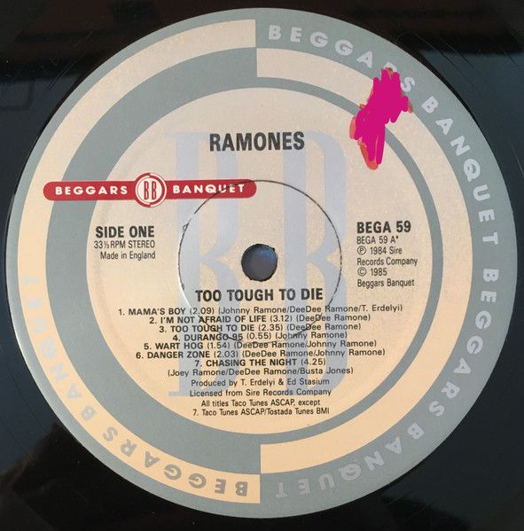 USED - Ramones - Too Tough To Die - Image 3
