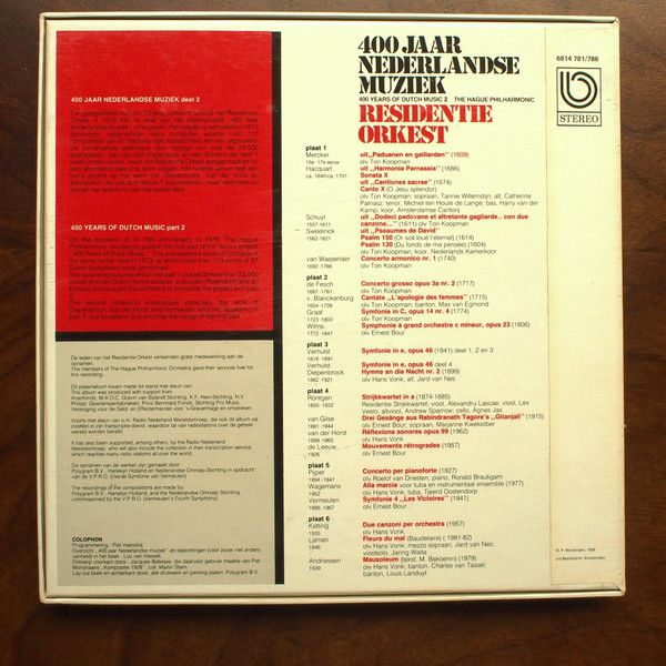 USED - Residentie Orkest - 400 Jaar Nederlandse Muziek 2 - Image 2