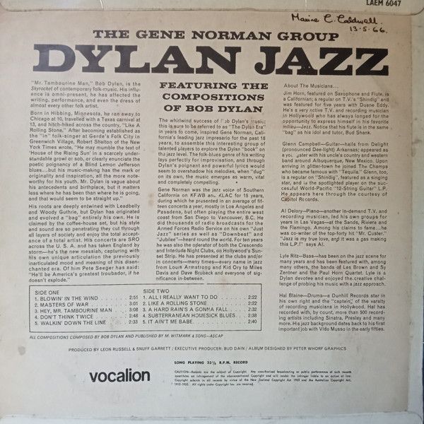 USED - The Gene Norman Group - Dylan Jazz - Image 2
