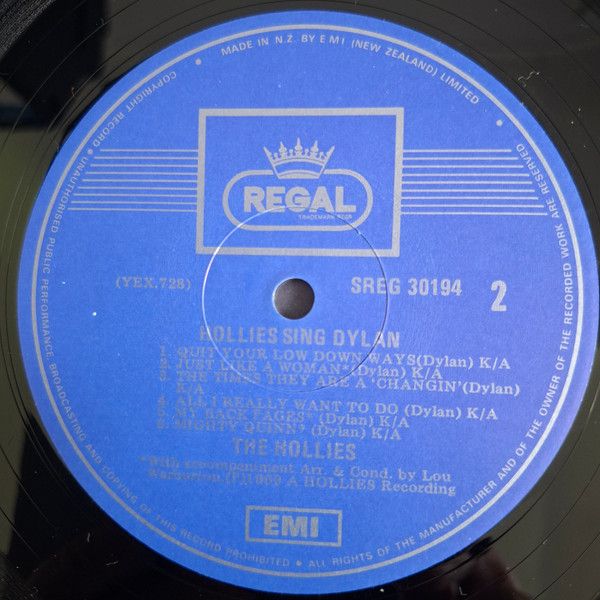 USED - The Hollies - Hollies Sing Dylan - Image 4