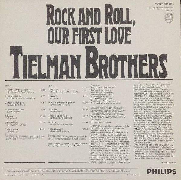 USED - Tielman Brothers - Rock And Roll, Our First Love - Image 2