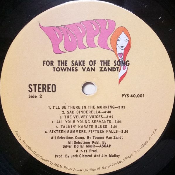 USED - Townes Van Zandt - For The Sake Of The Song - Image 4