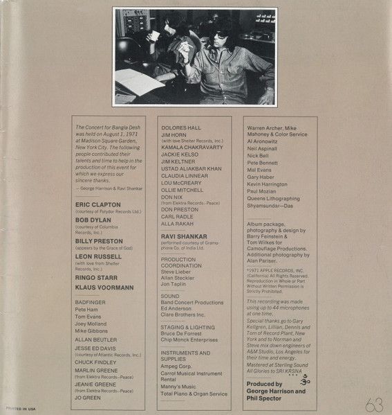 USED - Various - The Concert For Bangla Desh - Image 71