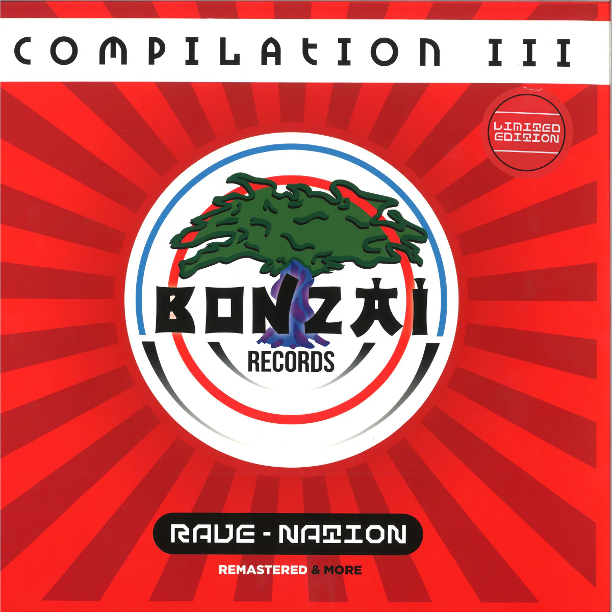Various - BONZAI COMPILATION III - RAVE NATION (Red Vinyl LP)